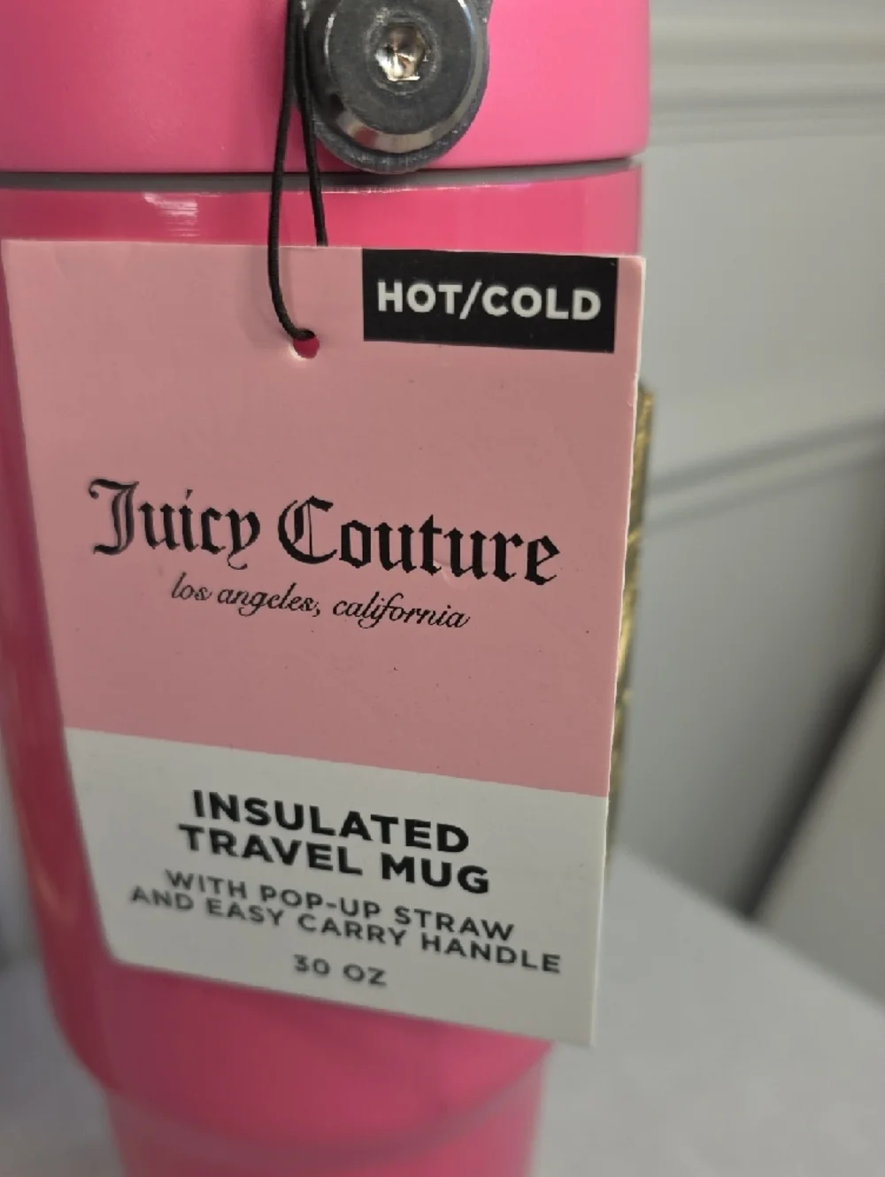 Juicy Couture Hot Pink Insulated Travel Mug - Picture 2 of 5
